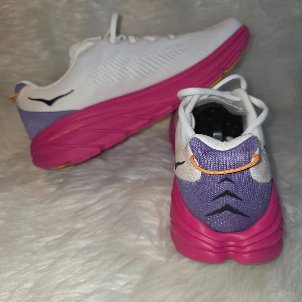 HOKA Rincon 3 Running Shoes Women's 9.5 B Blanc De Blanc Eggnog 1119396 - Picture 4 of 8